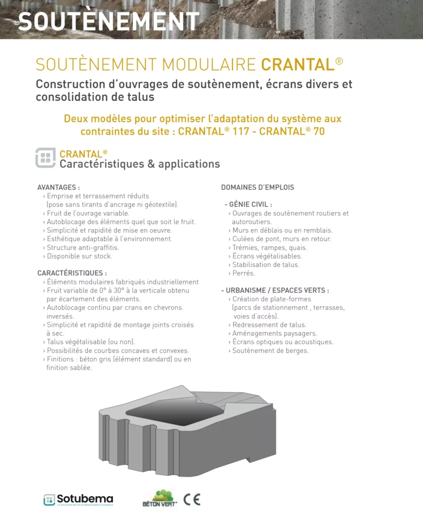 Fiche produit CRANTAL®