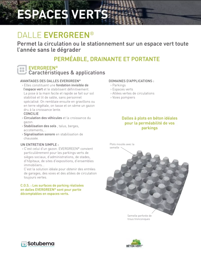 Fiche produit dalles EVERGREEN®