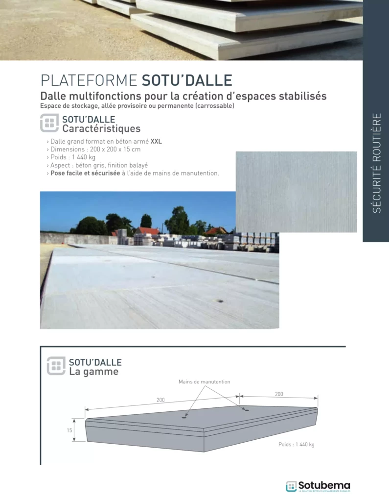 Fiche produit SOTU’DALLE